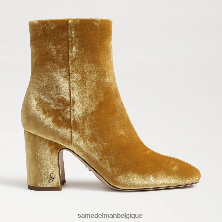bottine fauve Sam Edelman femmes velours safran JZ0XZ0783 chaussure