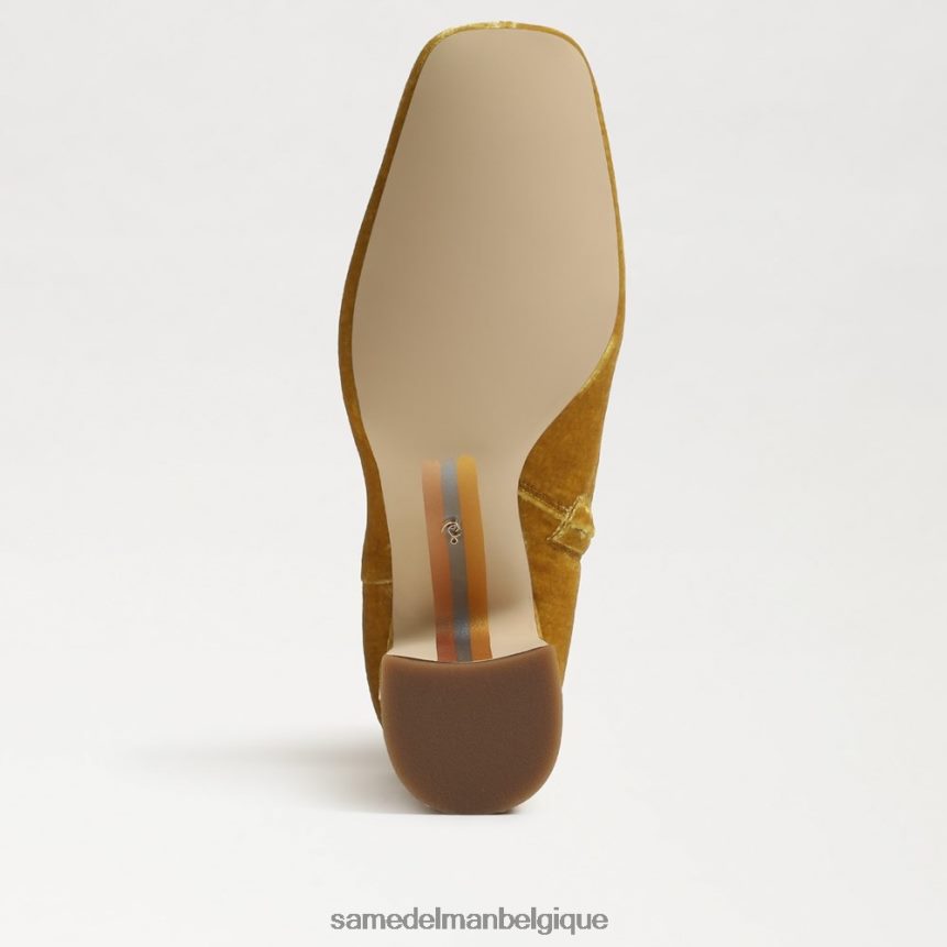 bottine fauve Sam Edelman femmes velours safran JZ0XZ0783 chaussure