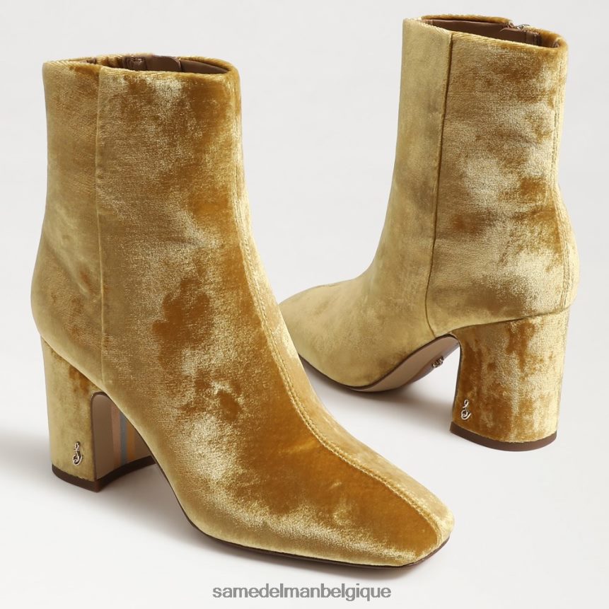 bottine fauve Sam Edelman femmes velours safran JZ0XZ0783 chaussure
