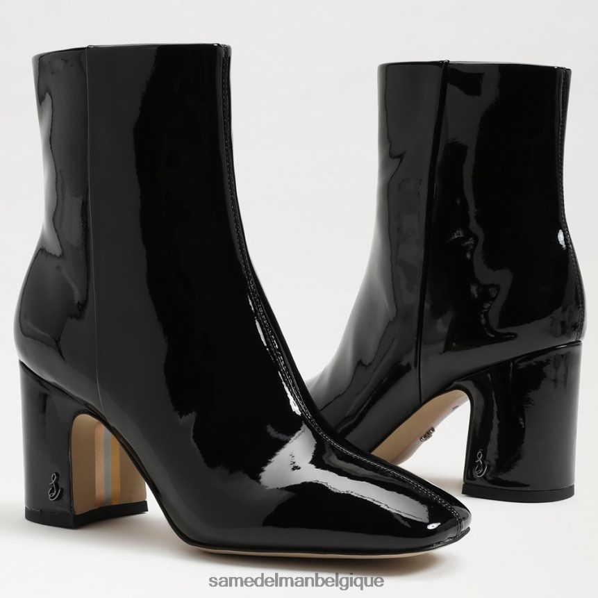 bottine fauve Sam Edelman femmes vernis noir JZ0XZ0787 chaussure