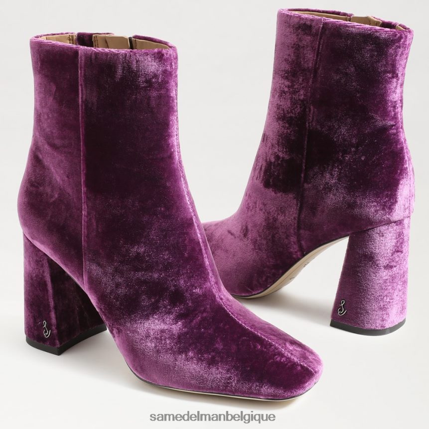bottines codie Sam Edelman femmes velours orchidée profond JZ0XZ0448 chaussure