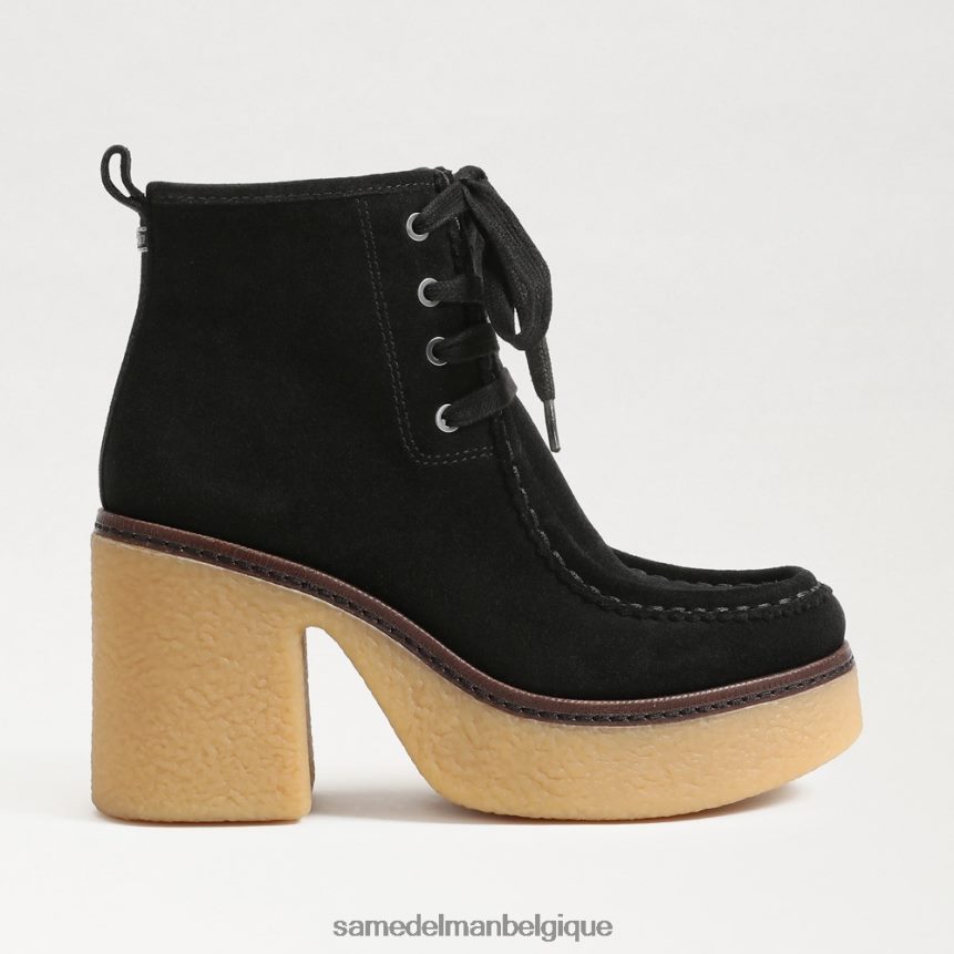 bottines à lacets shaw Sam Edelman femmes Suède noir JZ0XZ0843 chaussure