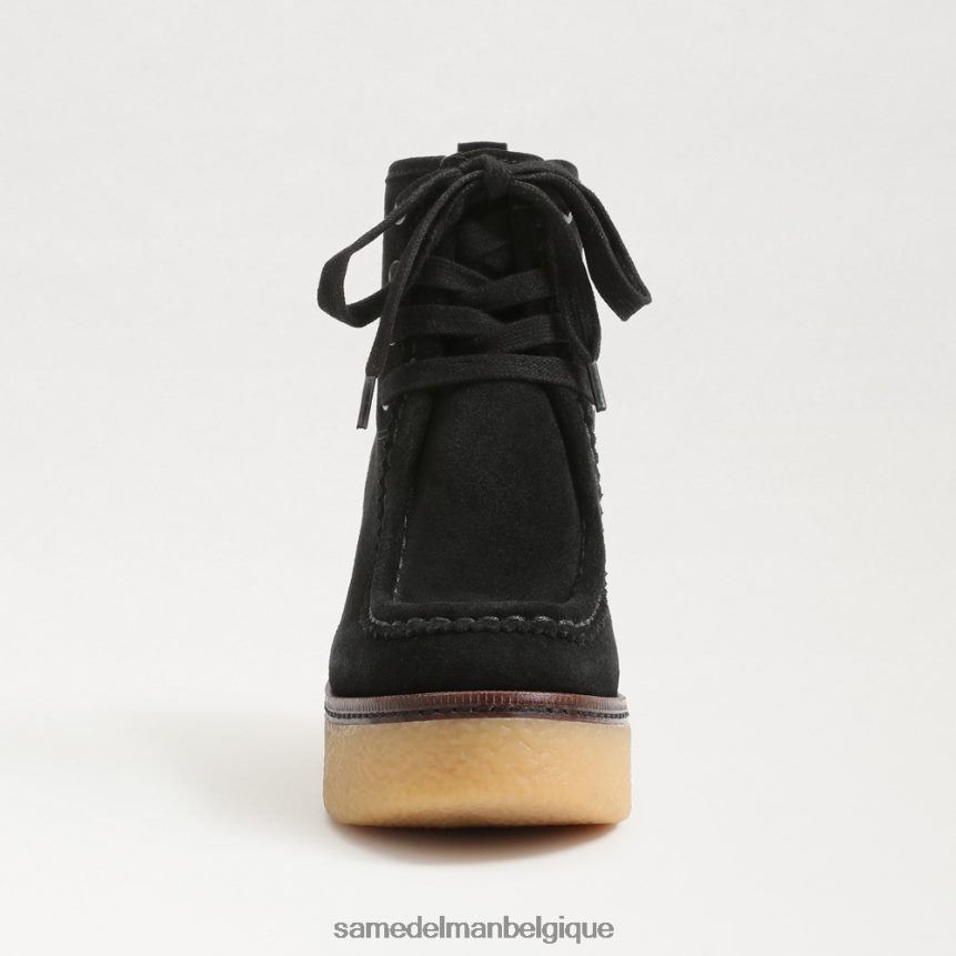 bottines à lacets shaw Sam Edelman femmes Suède noir JZ0XZ0843 chaussure