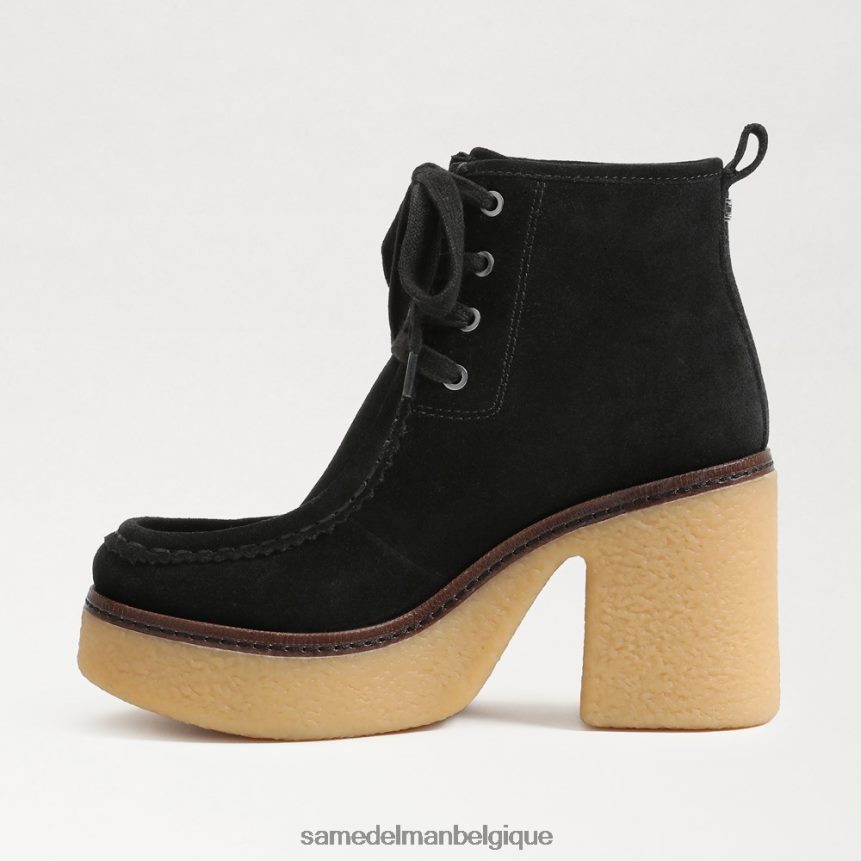 bottines à lacets shaw Sam Edelman femmes Suède noir JZ0XZ0843 chaussure