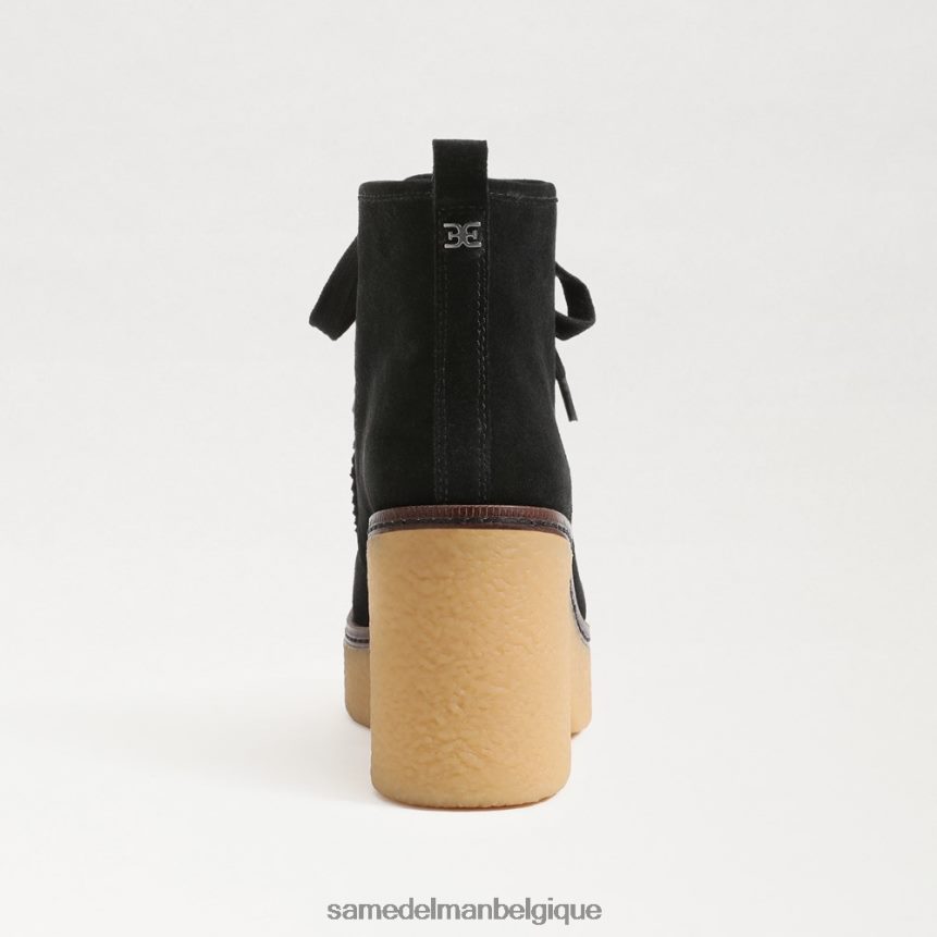 bottines à lacets shaw Sam Edelman femmes Suède noir JZ0XZ0843 chaussure