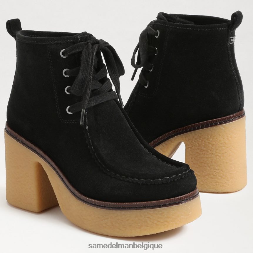 bottines à lacets shaw Sam Edelman femmes Suède noir JZ0XZ0843 chaussure
