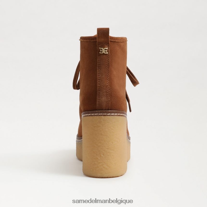 bottines à lacets shaw Sam Edelman femmes marron frontière JZ0XZ0844 chaussure