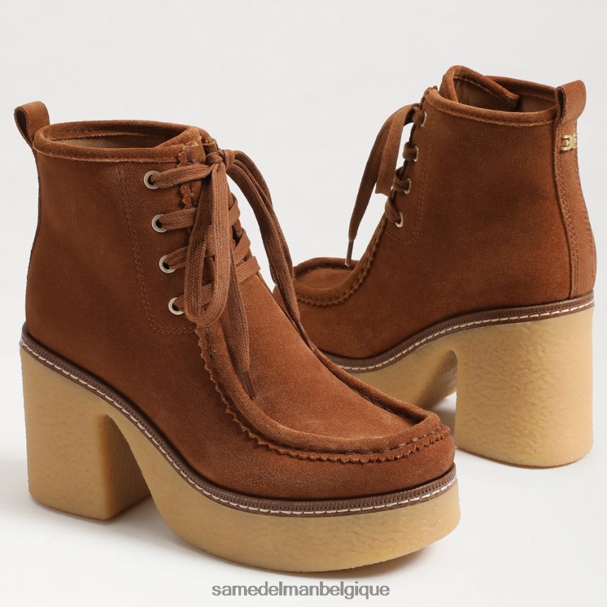 bottines à lacets shaw Sam Edelman femmes marron frontière JZ0XZ0844 chaussure