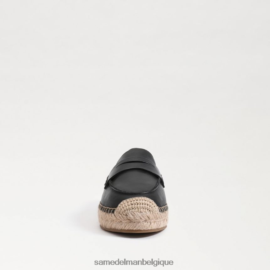 mocassins plats espadrilles kai Sam Edelman femmes Cuir noir JZ0XZ0202 chaussure