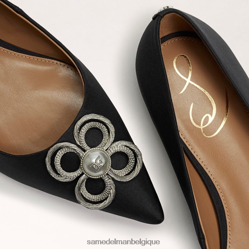 wanda tour bout pointu plat Sam Edelman femmes tissu noir JZ0XZ0271 chaussure