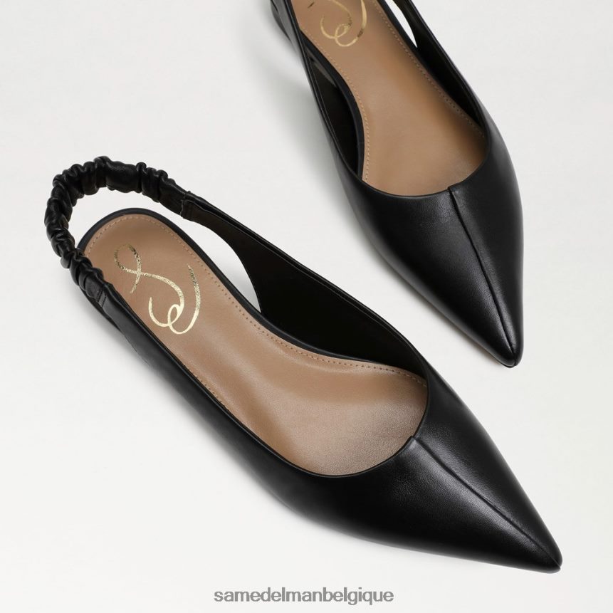 Whitney à bride arrière et bout pointu Sam Edelman femmes Cuir noir JZ0XZ0736 chaussure