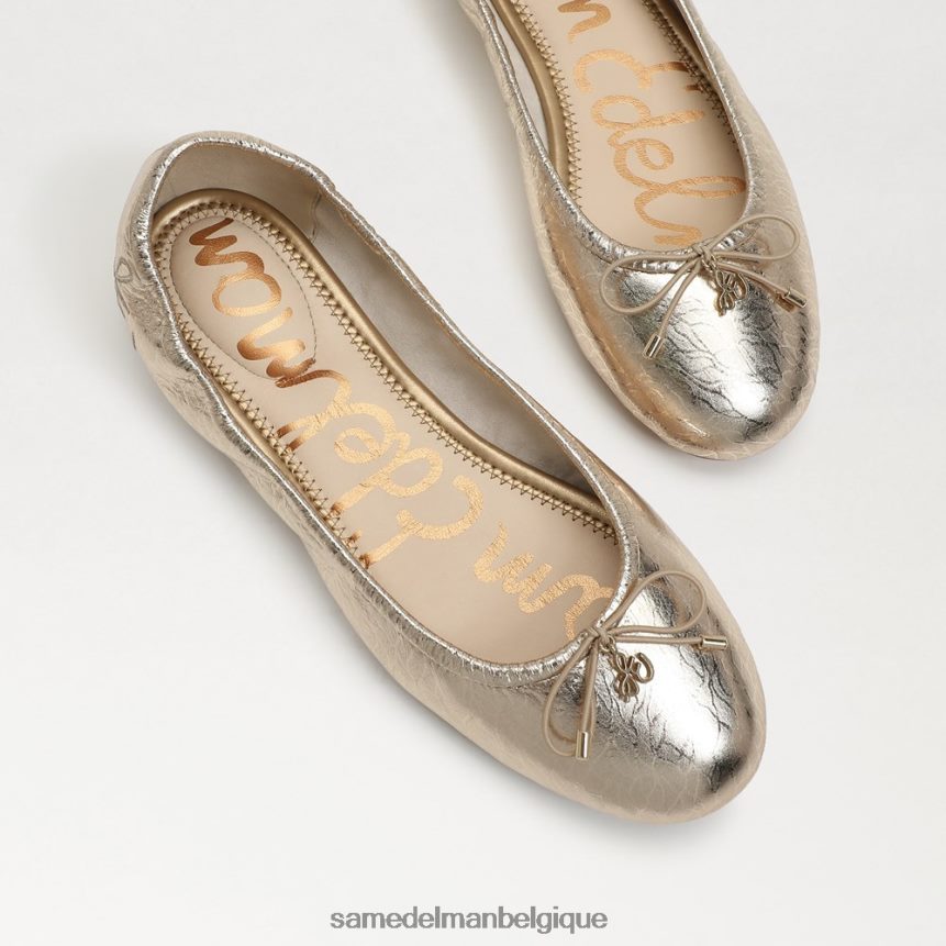 ballerines Felicia Sam Edelman femmes cuir à la feuille d'or JZ0XZ0129 chaussure