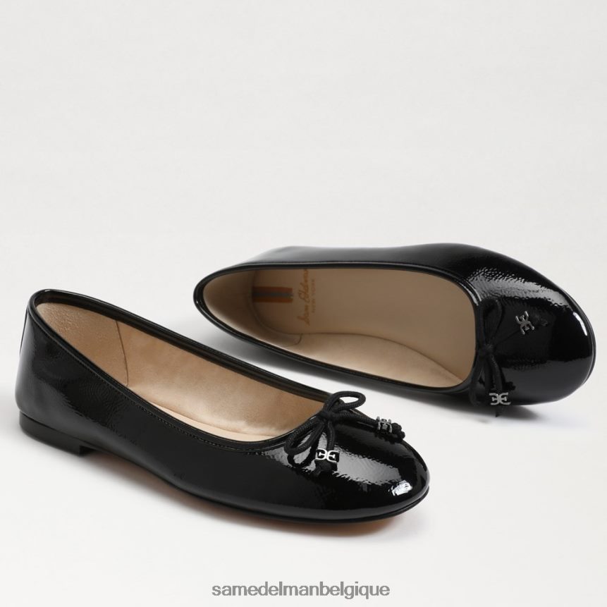 ballerines felicia luxe Sam Edelman femmes vernis noir JZ0XZ0294 chaussure