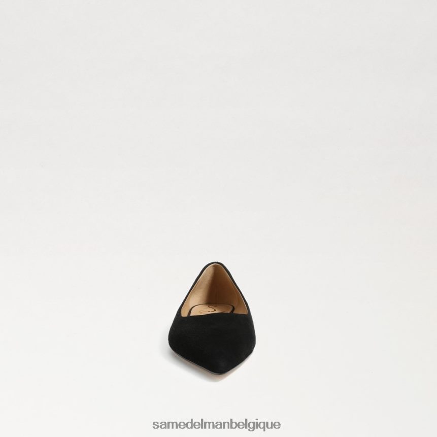 wanda bout pointu plat Sam Edelman femmes Suède noir JZ0XZ0484 chaussure