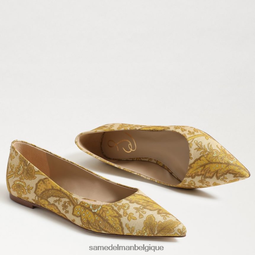 wanda bout pointu plat Sam Edelman femmes curcuma JZ0XZ0476 chaussure