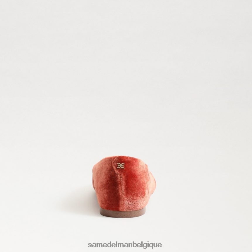 wanda bout pointu plat Sam Edelman femmes velours orange canyon JZ0XZ0475 chaussure