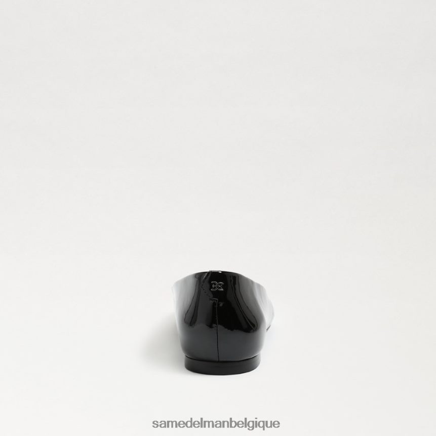 wanda bout pointu plat Sam Edelman femmes vernis noir JZ0XZ0483 chaussure