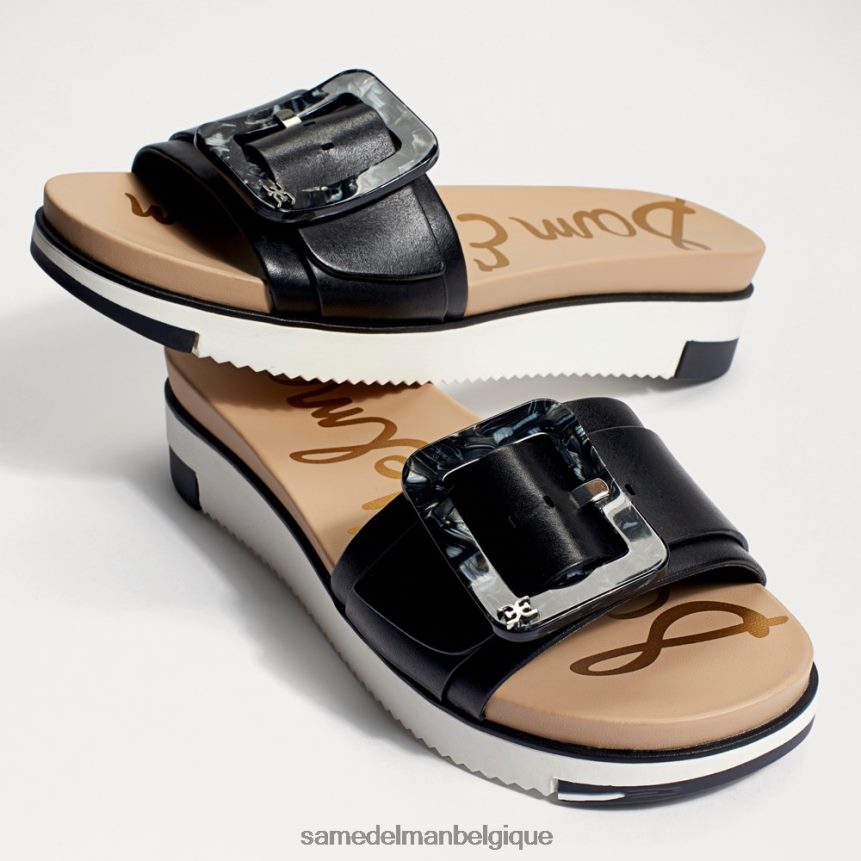 sandale ariane Sam Edelman femmes Cuir noir JZ0XZ0183 chaussure