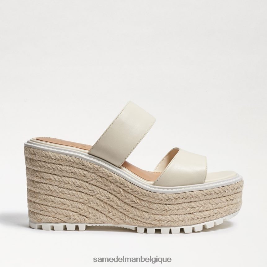 sandale compensée Luca Sam Edelman femmes ivoire moderne JZ0XZ0757 chaussure
