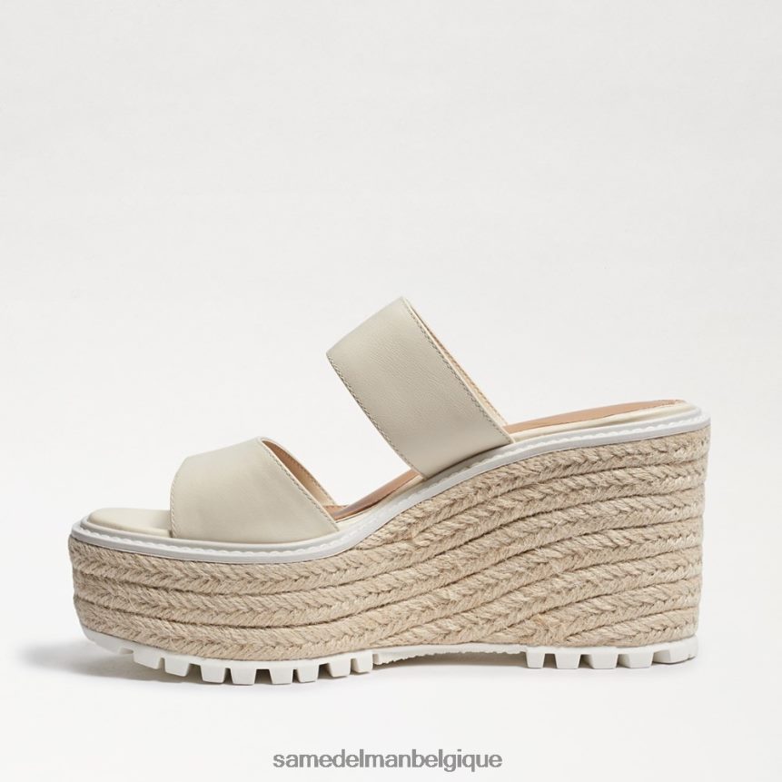 sandale compensée Luca Sam Edelman femmes ivoire moderne JZ0XZ0757 chaussure