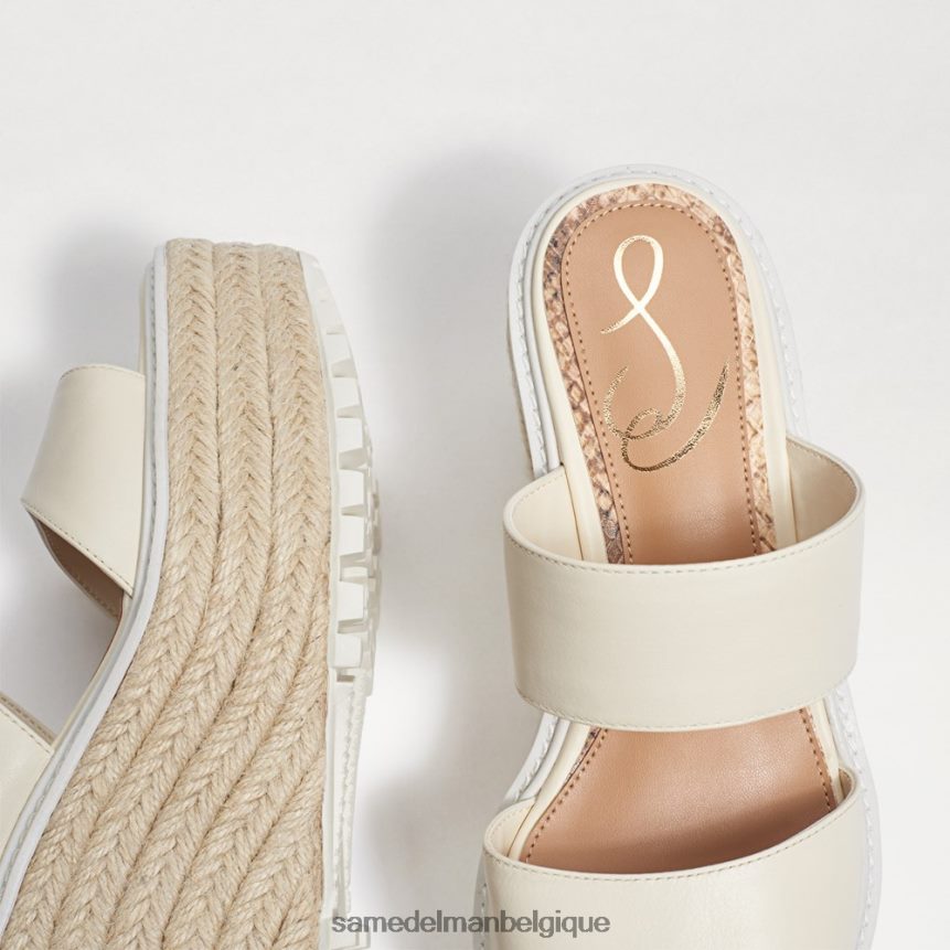 sandale compensée Luca Sam Edelman femmes ivoire moderne JZ0XZ0757 chaussure