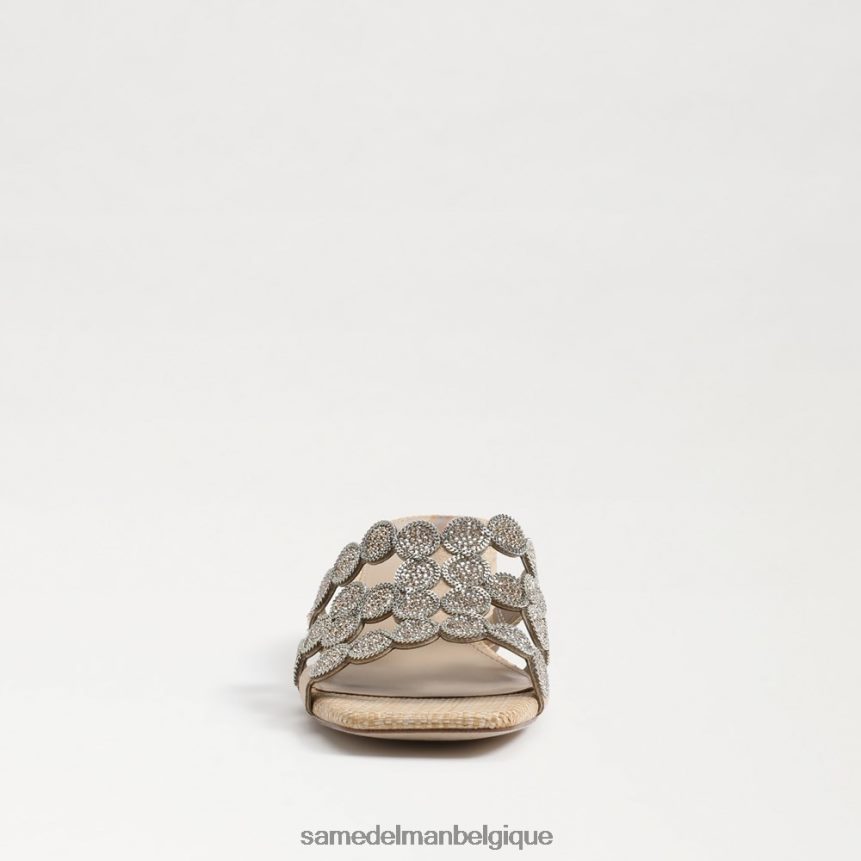 sandale d'hiver à talon bloc Sam Edelman femmes feuille d'or JZ0XZ0185 chaussure