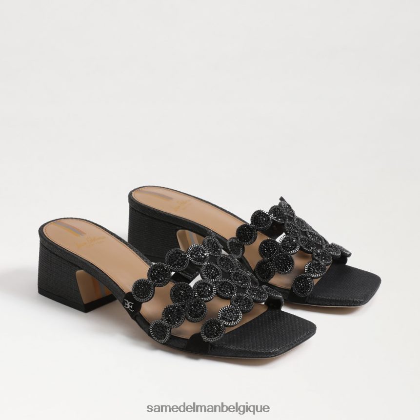 sandale d'hiver à talon bloc Sam Edelman femmes noir JZ0XZ0186 chaussure