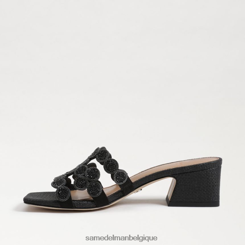 sandale d'hiver à talon bloc Sam Edelman femmes noir JZ0XZ0186 chaussure