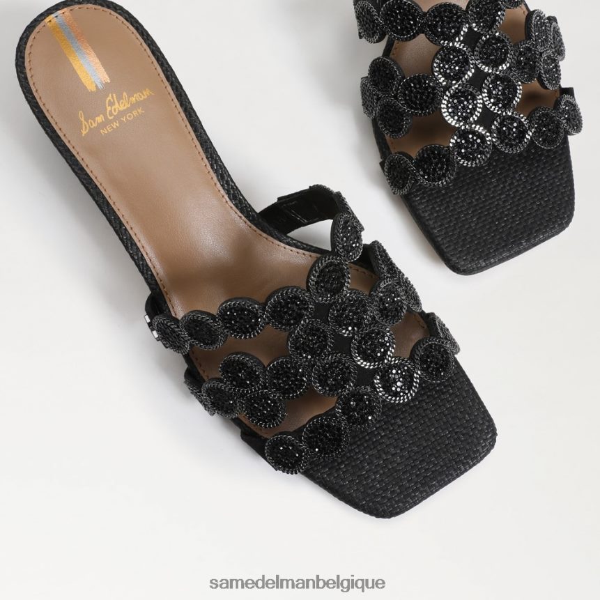 sandale d'hiver à talon bloc Sam Edelman femmes noir JZ0XZ0186 chaussure