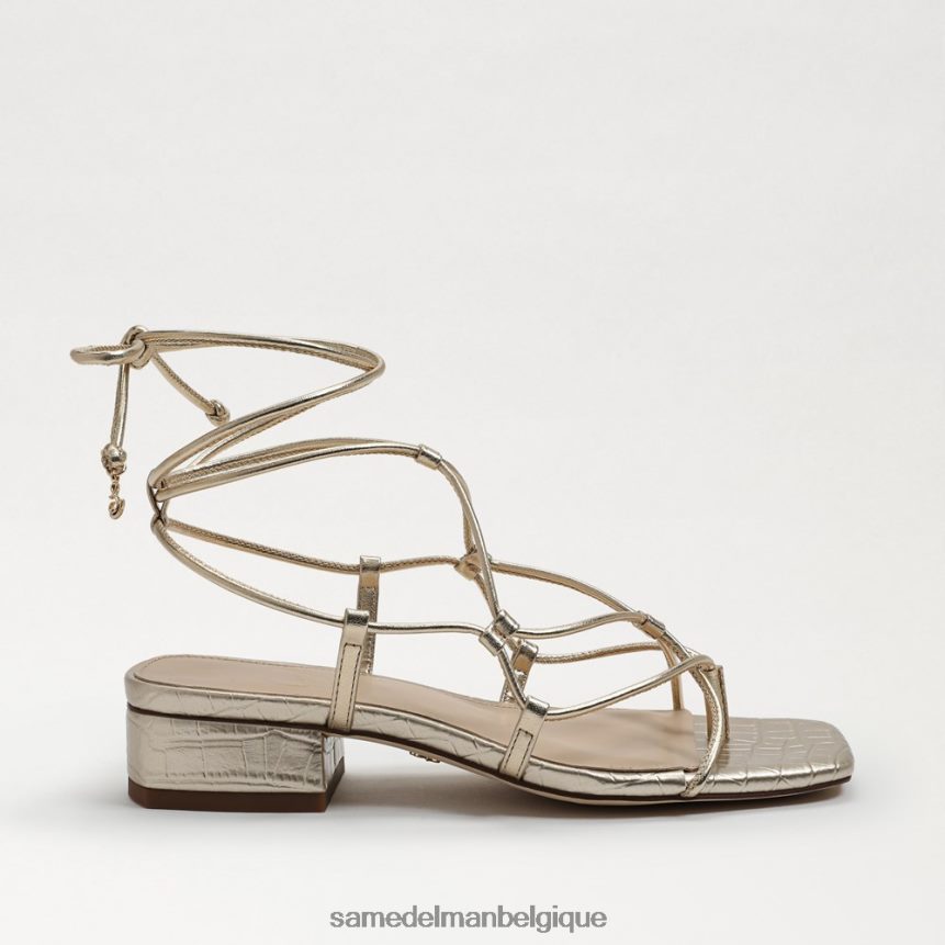 sandale daffy Sam Edelman femmes cuir à la feuille d'or JZ0XZ0421 chaussure