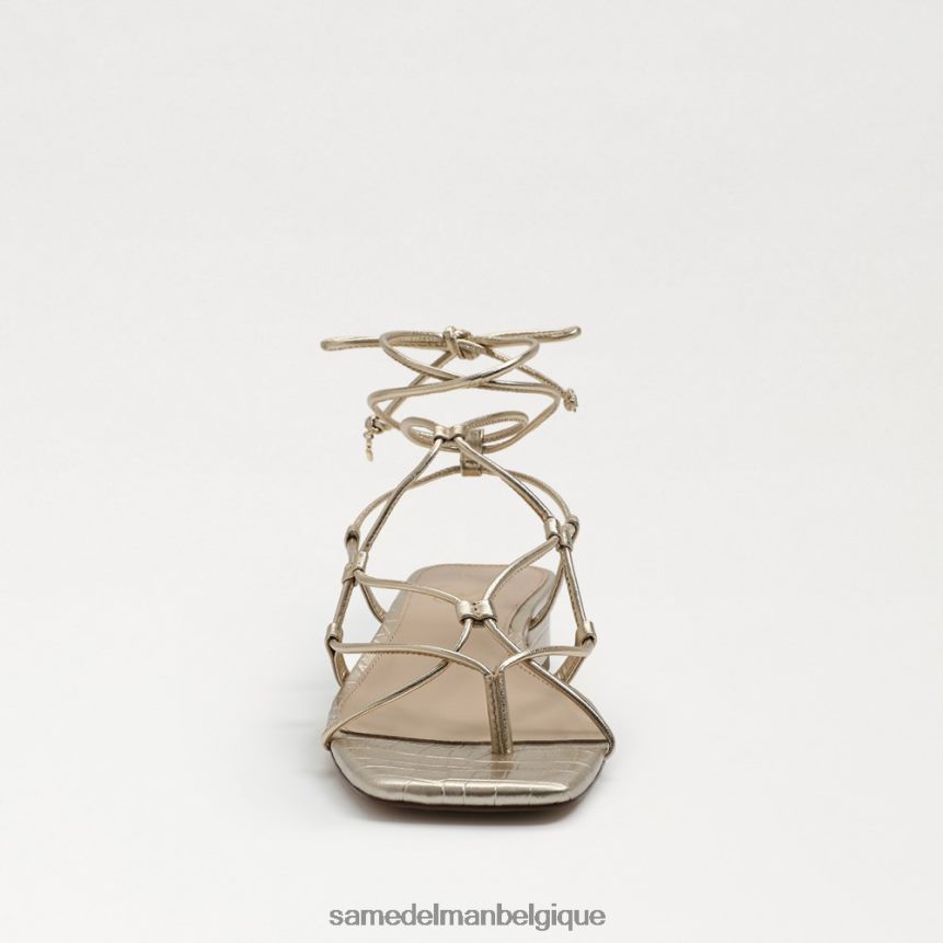 sandale daffy Sam Edelman femmes cuir à la feuille d'or JZ0XZ0421 chaussure