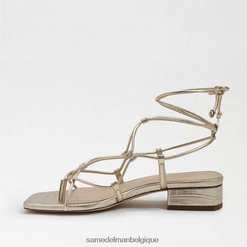 sandale daffy Sam Edelman femmes cuir à la feuille d'or JZ0XZ0421 chaussure