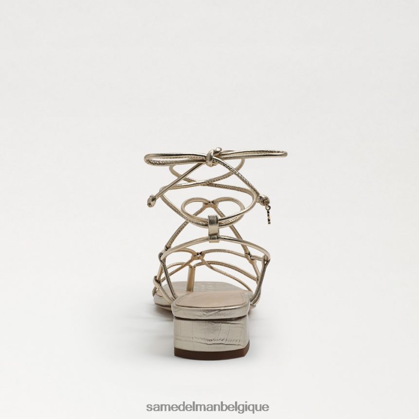 sandale daffy Sam Edelman femmes cuir à la feuille d'or JZ0XZ0421 chaussure