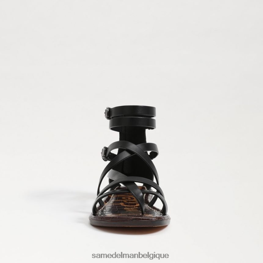 sandale de gladiateur gibbs Sam Edelman femmes Cuir noir JZ0XZ0528 chaussure