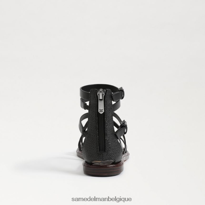 sandale de gladiateur gibbs Sam Edelman femmes Cuir noir JZ0XZ0528 chaussure