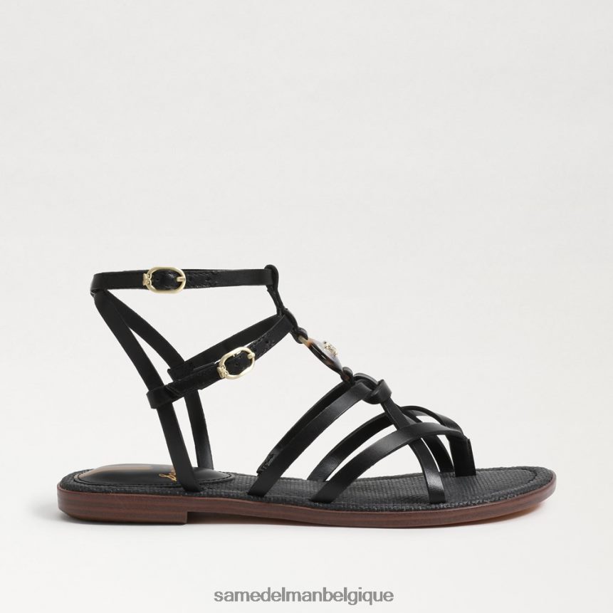 sandale de gladiateur gwen Sam Edelman femmes Cuir noir JZ0XZ0248 chaussure