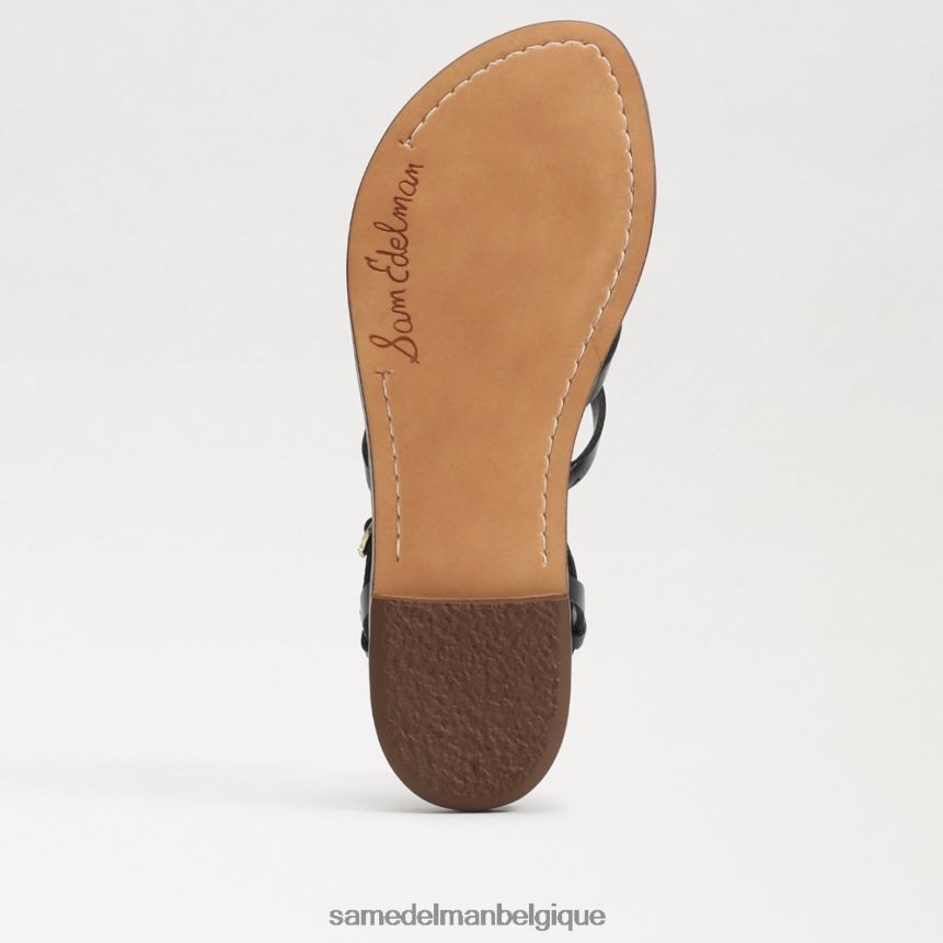 sandale de gladiateur gwen Sam Edelman femmes Cuir noir JZ0XZ0248 chaussure