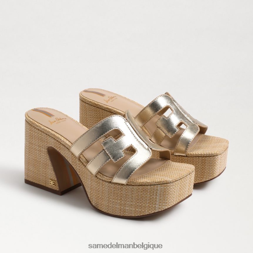 sandale de plate-forme de développement Sam Edelman femmes feuille d'or JZ0XZ0547 chaussure