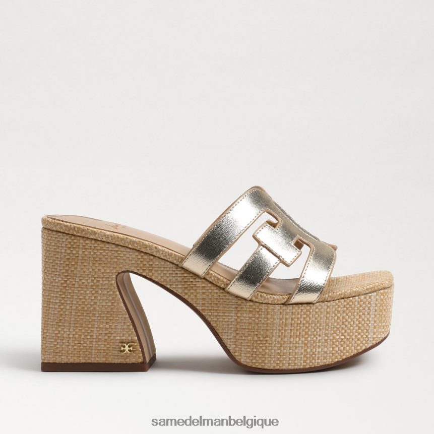 sandale de plate-forme de développement Sam Edelman femmes feuille d'or JZ0XZ0547 chaussure