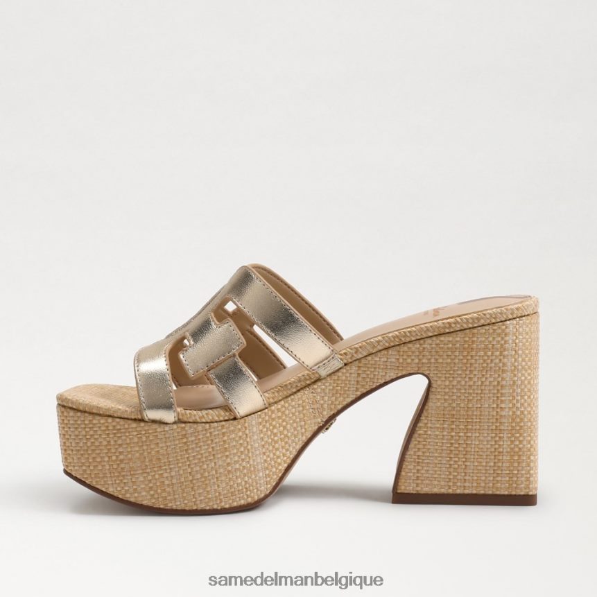 sandale de plate-forme de développement Sam Edelman femmes feuille d'or JZ0XZ0547 chaussure