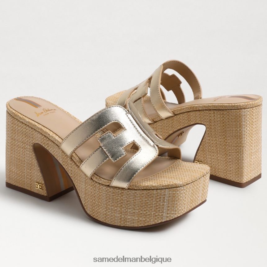 sandale de plate-forme de développement Sam Edelman femmes feuille d'or JZ0XZ0547 chaussure