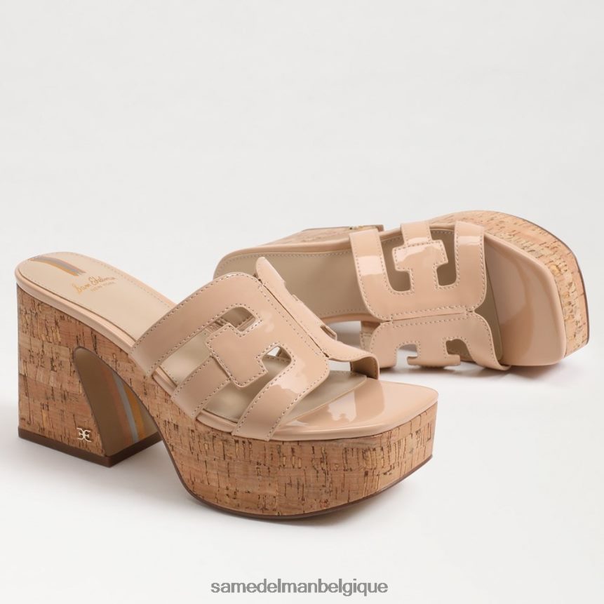 sandale de plate-forme de développement Sam Edelman femmes vernis beige blush JZ0XZ0549 chaussure