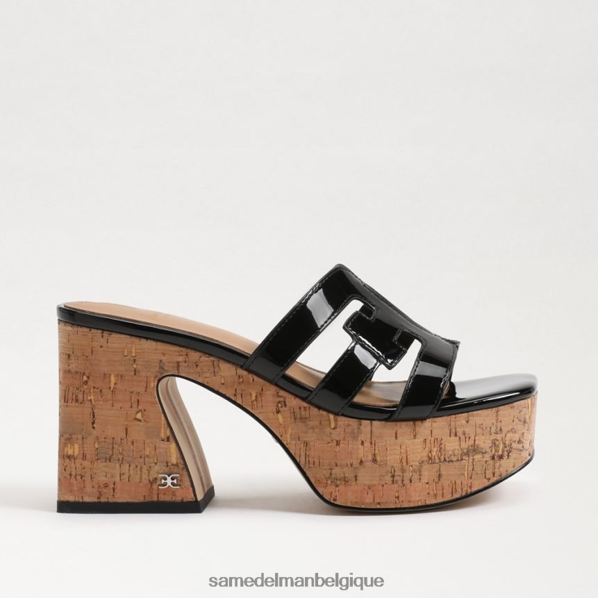 sandale de plate-forme de développement Sam Edelman femmes vernis noir JZ0XZ0548 chaussure
