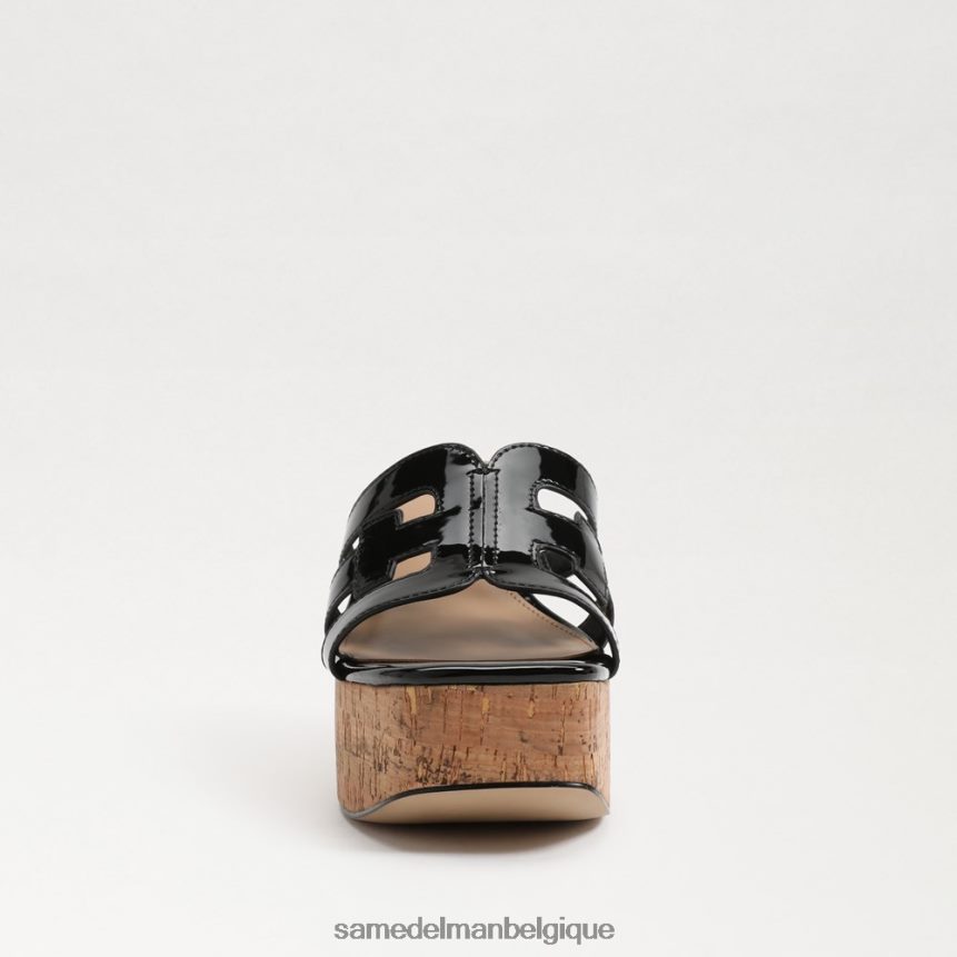 sandale de plate-forme de développement Sam Edelman femmes vernis noir JZ0XZ0548 chaussure