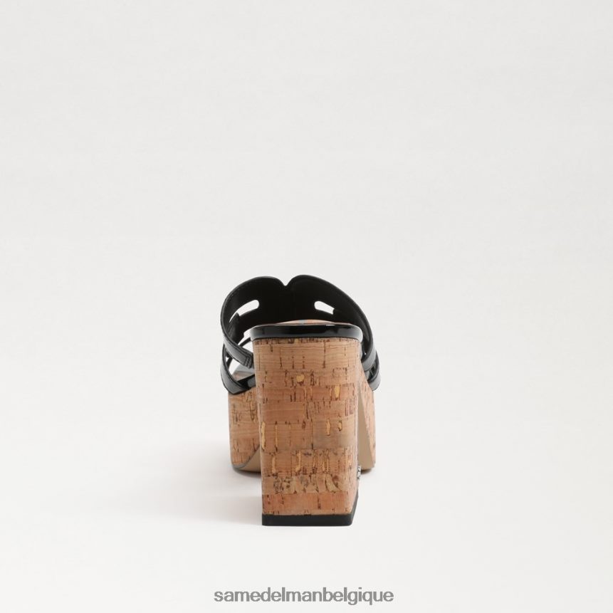 sandale de plate-forme de développement Sam Edelman femmes vernis noir JZ0XZ0548 chaussure