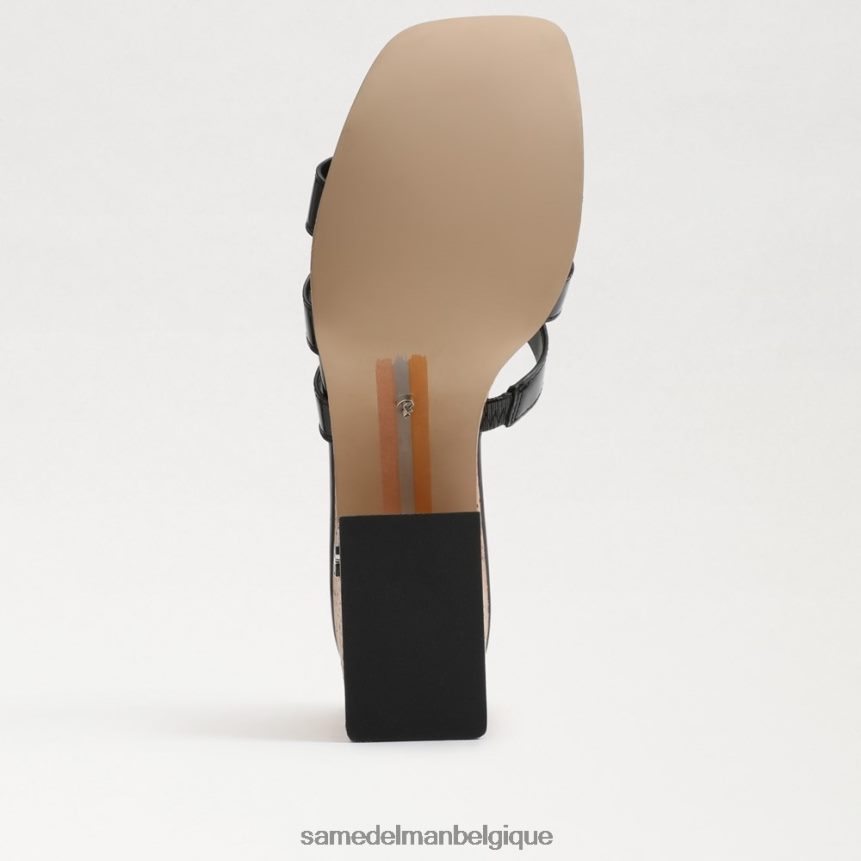 sandale de plate-forme de développement Sam Edelman femmes vernis noir JZ0XZ0548 chaussure