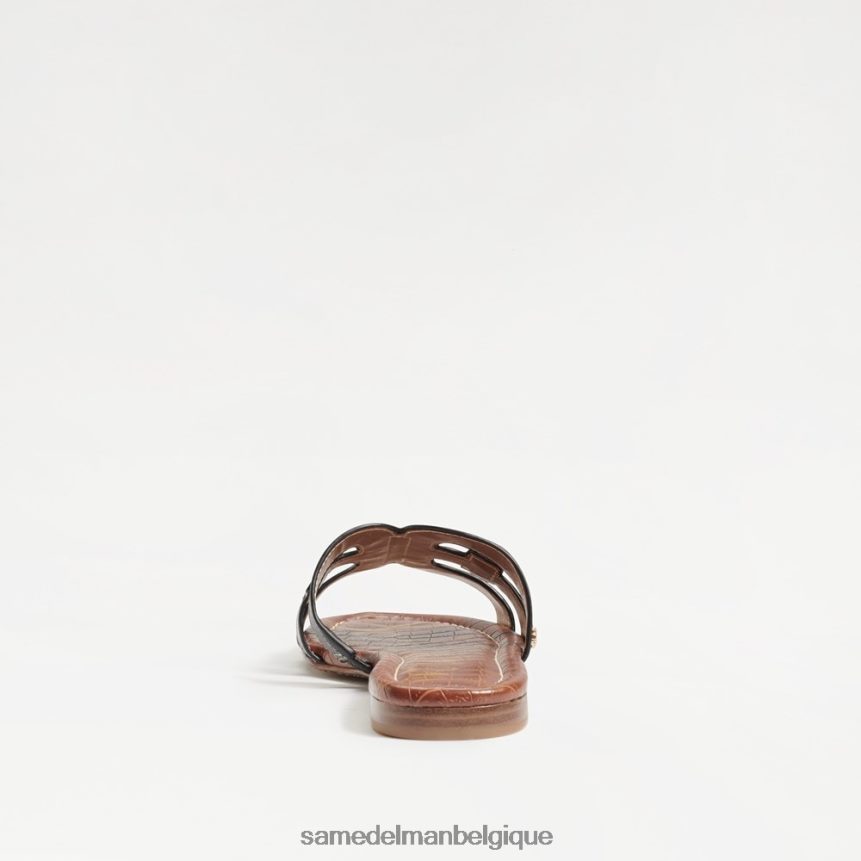 sandale à enfiler baie Sam Edelman femmes Cuir noir JZ0XZ012 chaussure