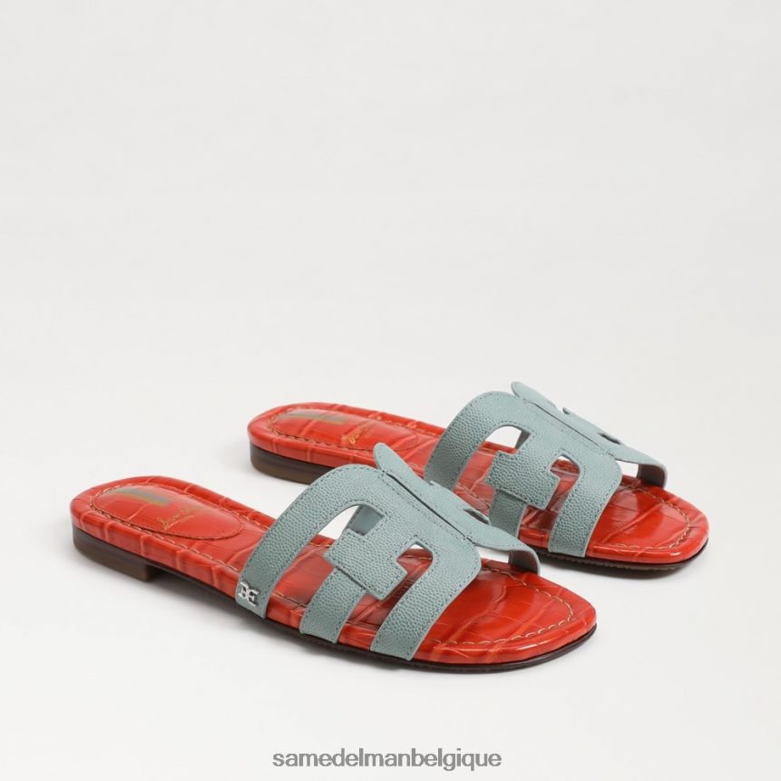sandale à enfiler baie Sam Edelman femmes coquelicot bleu marée/orange JZ0XZ09 chaussure
