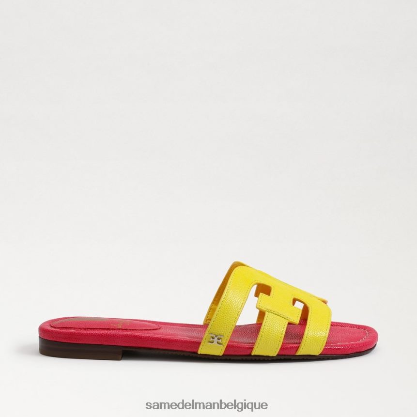 sandale à enfiler baie Sam Edelman femmes jaune mimosa/ultra fuchsia JZ0XZ07 chaussure