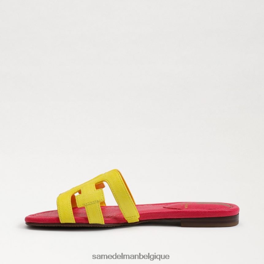 sandale à enfiler baie Sam Edelman femmes jaune mimosa/ultra fuchsia JZ0XZ07 chaussure
